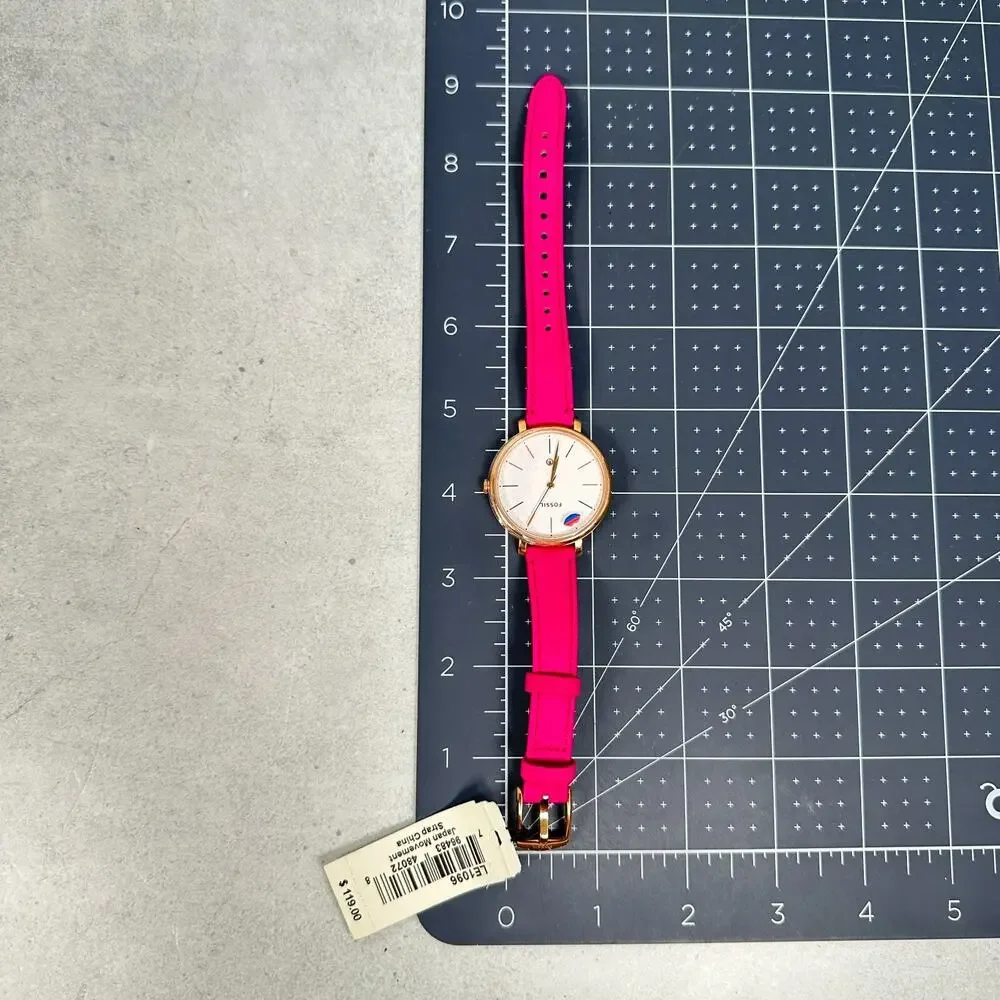 Fossil Watch 35mm Pink Limited Edition Jacqueline Rainbow Lips Date New Battery